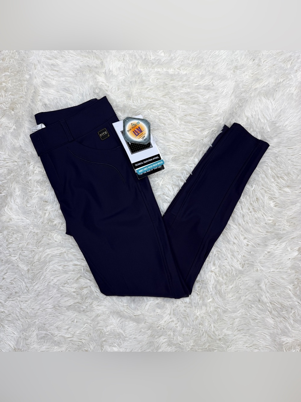 Women’s Small Navy FITS Knee Patch Horseback Riding Breeches